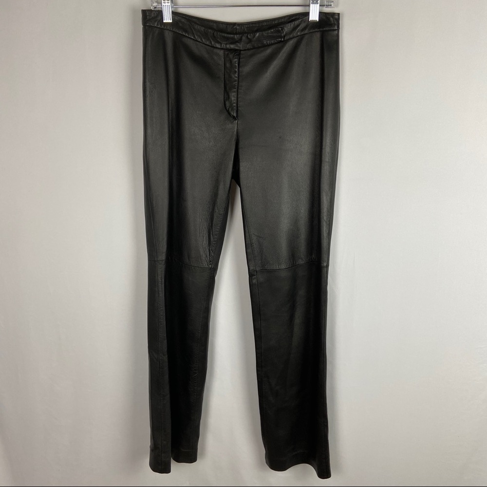 INC Black 100% Leather Lined Pants